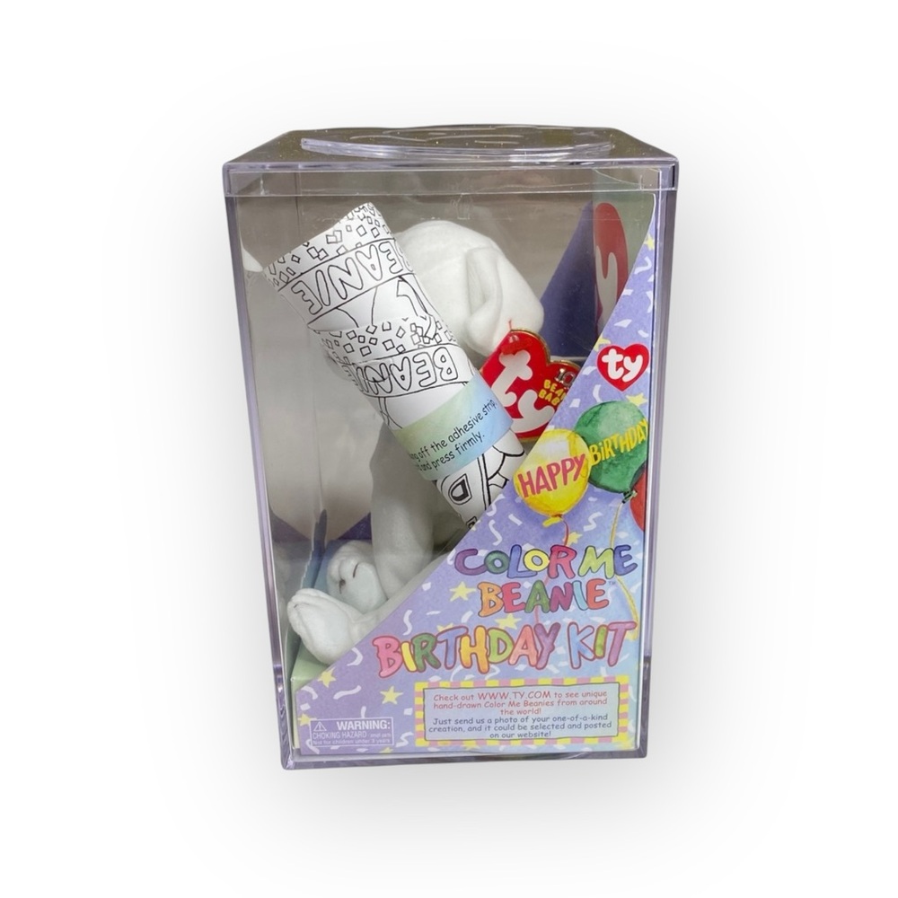 new Y2K Collectible: Beanie Babies Official Club 𖠌 Color Me Birthday Kit Dog 𖠌 - Picture 8 of 16